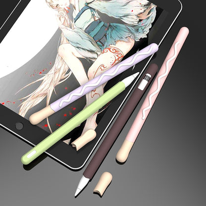 LOVE MEI สำหรับ Apple ดินสอ 2 ลายปากกาสไตลัสซิลิโคนป้องกันเคส, For Apple Pencil 2