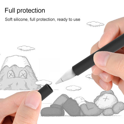 LOVE MEI สำหรับ Apple ดินสอ 2 นิ้วกลางรูปร่างปากกาสไตลัสซิลิโคนป้องกันเคส, For Apple Pencil 2