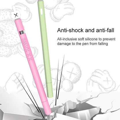 LOVE MEI สำหรับ Apple ดินสอ 2 นิ้วกลางรูปร่างปากกาสไตลัสซิลิโคนป้องกันเคส, For Apple Pencil 2