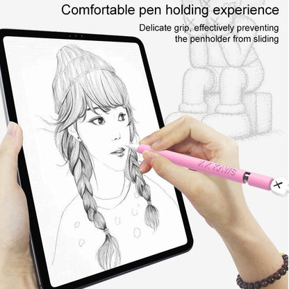 LOVE MEI สำหรับ Apple ดินสอ 2 นิ้วกลางรูปร่างปากกาสไตลัสซิลิโคนป้องกันเคส, For Apple Pencil 2