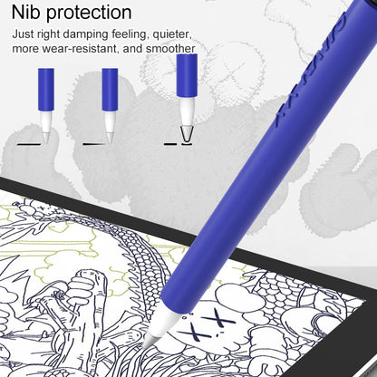 LOVE MEI สำหรับ Apple ดินสอ 1 นิ้วกลางรูปร่างปากกาสไตลัสซิลิโคนป้องกันเคส, For Apple Pencil 1