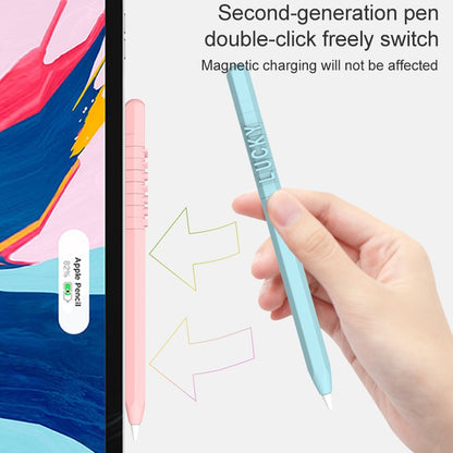 LOVE MEI สำหรับ Apple ดินสอ 1 การออกแบบตัวอักษรตัวเลขปากกาสไตลัสเคสซิลิโคนป้องกัน, For Apple Pencil 1