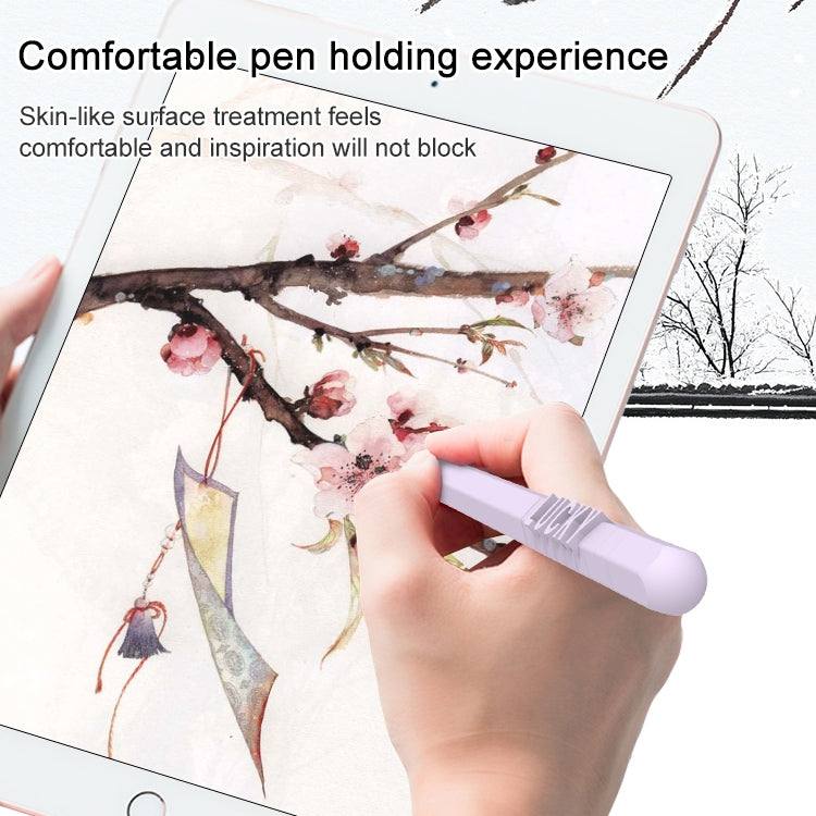 LOVE MEI สำหรับ Apple ดินสอ 1 การออกแบบตัวอักษรตัวเลขปากกาสไตลัสเคสซิลิโคนป้องกัน, For Apple Pencil 1