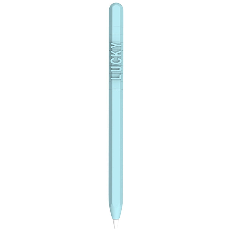 LOVE MEI สำหรับ Apple ดินสอ 2 การออกแบบตัวอักษรตัวเลขปากกาสไตลัสเคสซิลิโคนป้องกัน, For Apple Pencil 2