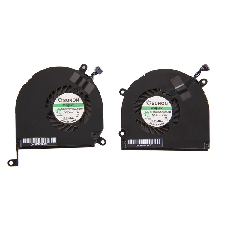 1 คู่สำหรับ Macbook Pro 15.4 นิ้ว (2009 - 2011) A1286 / MB985 / MC721 / MC371 พัดลมระบายความร้อน (ซ้าย + ขวา), A1286