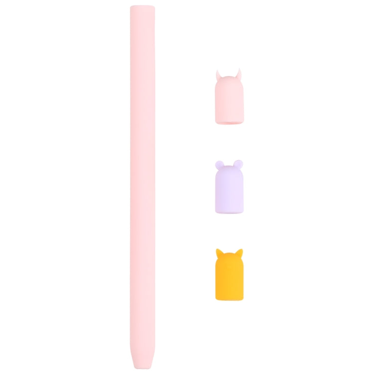 เคสซิลิโคนป้องกันสัตว์การ์ตูนปากกาสไตลัส 4 in 1 สำหรับ Apple Pencil, For Apple Pencil 1