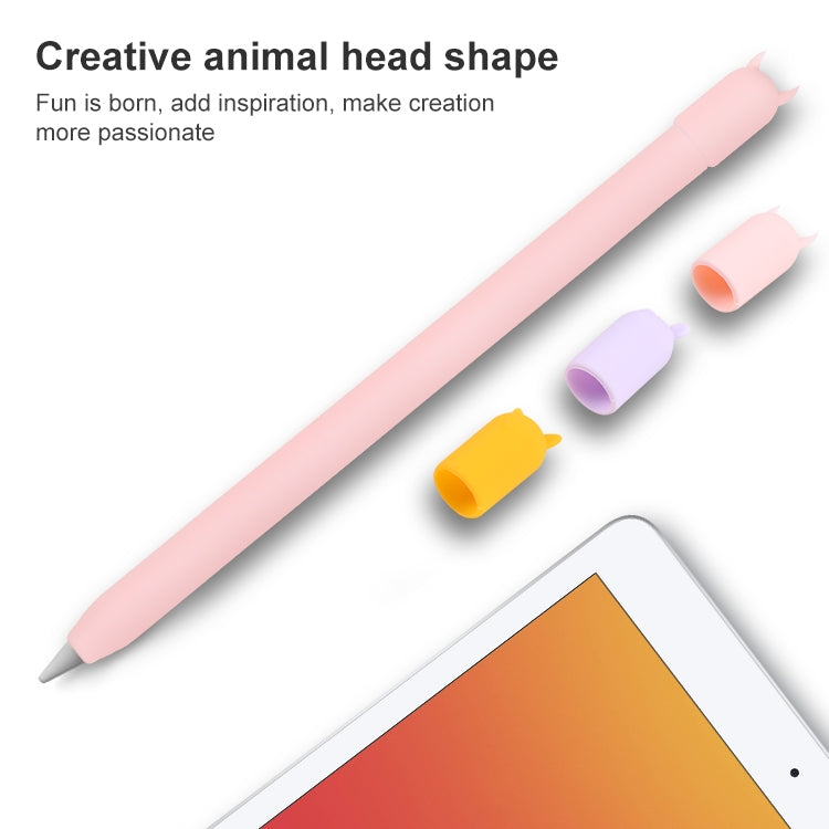 เคสซิลิโคนป้องกันสัตว์การ์ตูนปากกาสไตลัส 4 in 1 สำหรับ Apple Pencil, For Apple Pencil 1