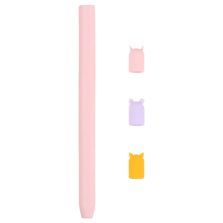 เคสซิลิโคนป้องกันสัตว์การ์ตูนปากกาสไตลัส 4 ใน 1 สำหรับ Apple Pencil 2, For Apple Pencil 2