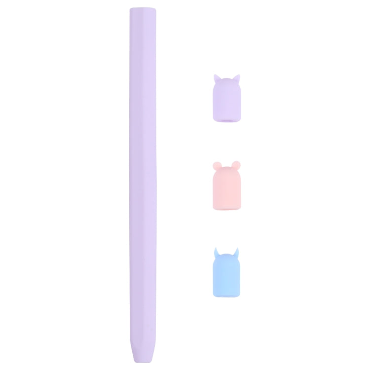 เคสซิลิโคนป้องกันสัตว์การ์ตูนปากกาสไตลัส 4 ใน 1 สำหรับ Apple Pencil 2, For Apple Pencil 2