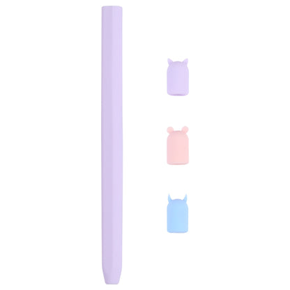 เคสซิลิโคนป้องกันสัตว์การ์ตูนปากกาสไตลัส 4 ใน 1 สำหรับ Apple Pencil 2, For Apple Pencil 2