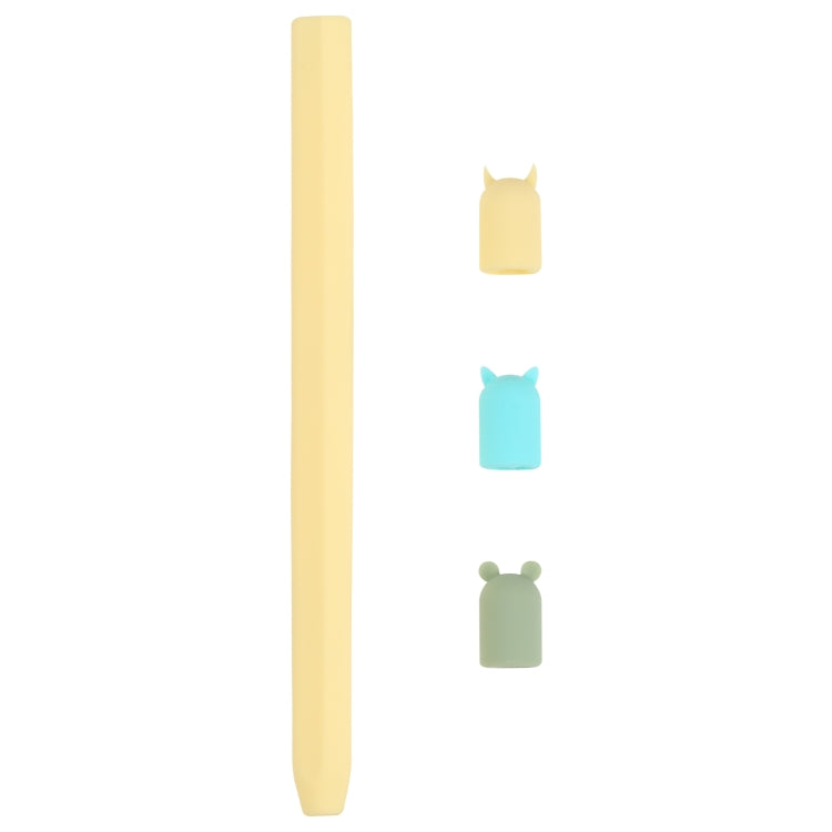 เคสซิลิโคนป้องกันสัตว์การ์ตูนปากกาสไตลัส 4 ใน 1 สำหรับ Apple Pencil 2, For Apple Pencil 2