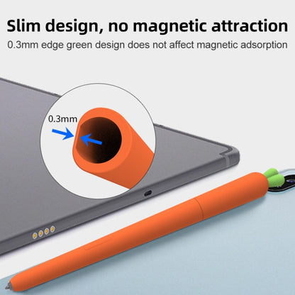 ฝาครอบป้องกันซิลิโคนเหลวแครอทน่ารักสำหรับปากกา Samsung Galaxy S, For Samsung Galaxy S Pen