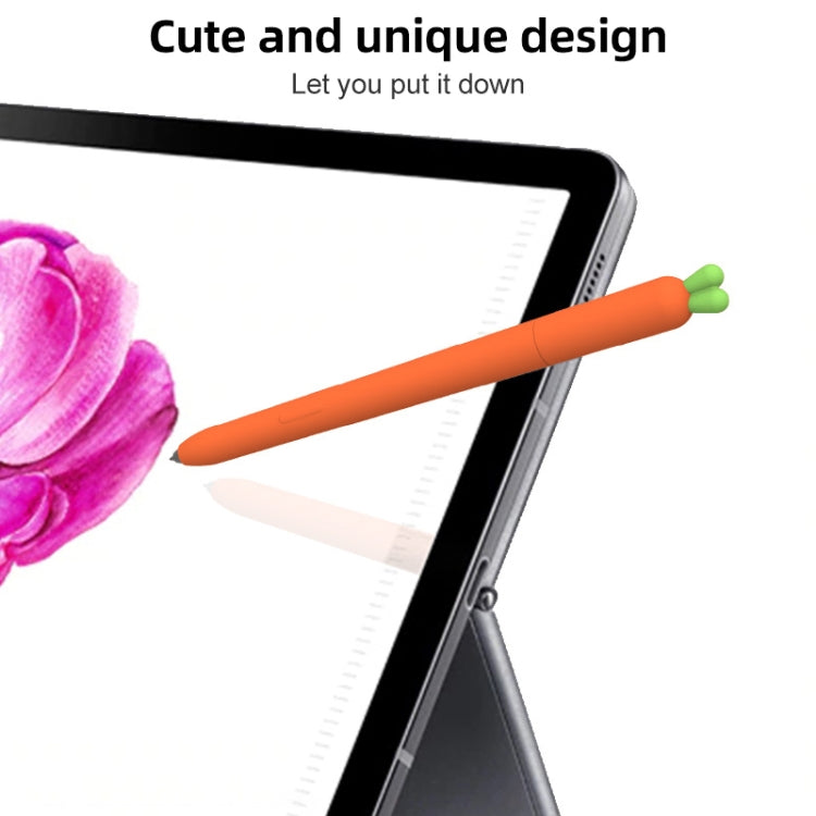 ฝาครอบป้องกันซิลิโคนเหลวแครอทน่ารักสำหรับ Samsung Galaxy Tab S6 Lite, For Samsung Galaxy Tab S6 Lite