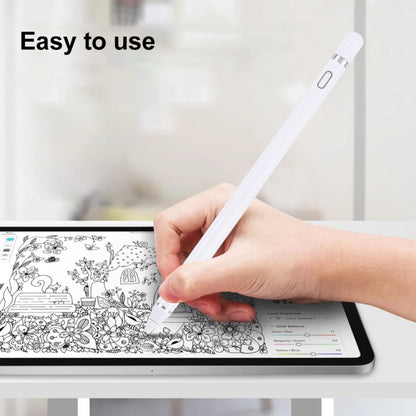 ปากกาสไตลัสแบบ Active Capacitive แบบชาร์จได้อเนกประสงค์แบบดินสอพร้อมฝาแม่เหล็ก, Pencil Black, Pencil White