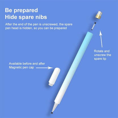 ปากกาสไตลัสแบบ Capacitive Universal Nano Disc Nib พร้อมฝาแม่เหล็กและหัวปากกาสำรอง