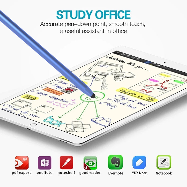 ปากกาสไตลัสแบบ Capacitive หัวปากกายางอเนกประสงค์แบบสองปลายพร้อมฝาแม่เหล็ก