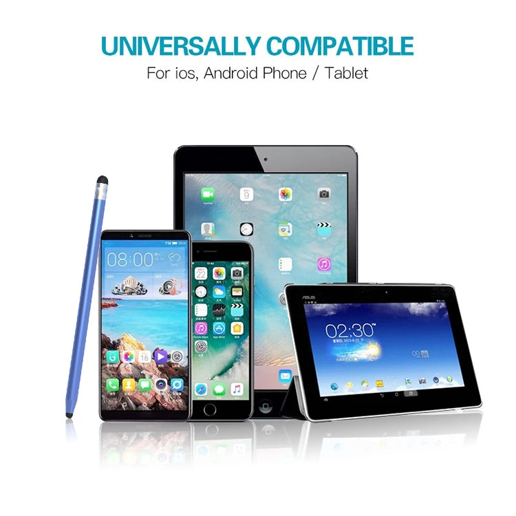 ปากกาสไตลัสแบบ Capacitive หัวปากกายางอเนกประสงค์แบบสองปลายพร้อมฝาแม่เหล็ก