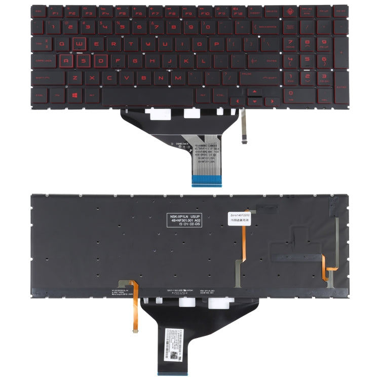 สำหรับ HP OMEN 15-DC 15-DH 15T-DC 17-CB US Version แป้นพิมพ์ Backlight สีแดง