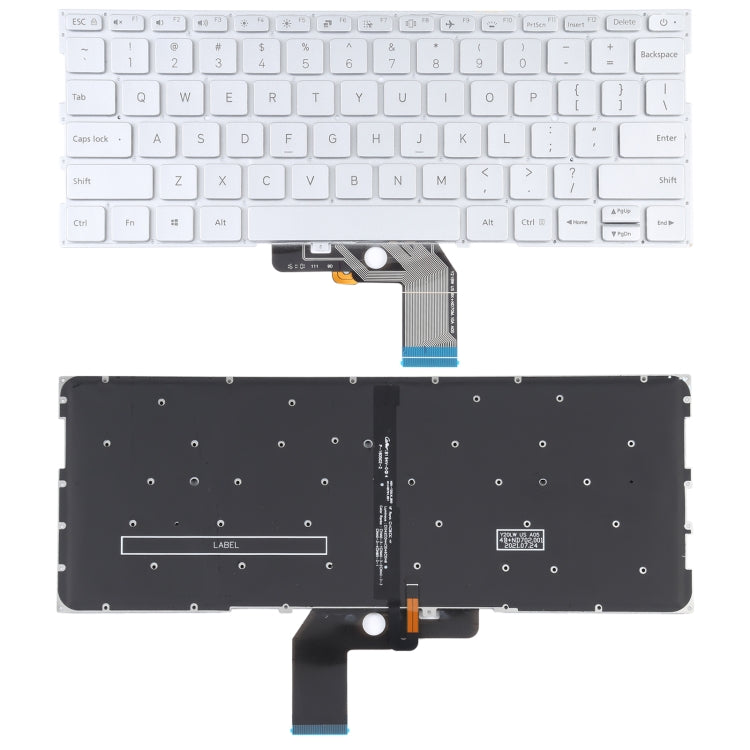 สำหรับ Xiaomi Mi Air 13.3 คีย์บอร์ดเวอร์ชั่นอเมริกาพร้อมแสงไฟ