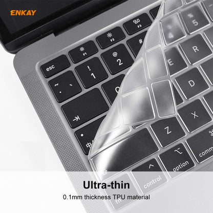 สำหรับ MacBook Air 13.3 นิ้ว A1932 2018 ENKAY Hat-prince เวอร์ชั่นอเมริกาของโน้ตบุ๊คฝาครอบป้องกันแป้นพิมพ์ TPU บางเฉียบ