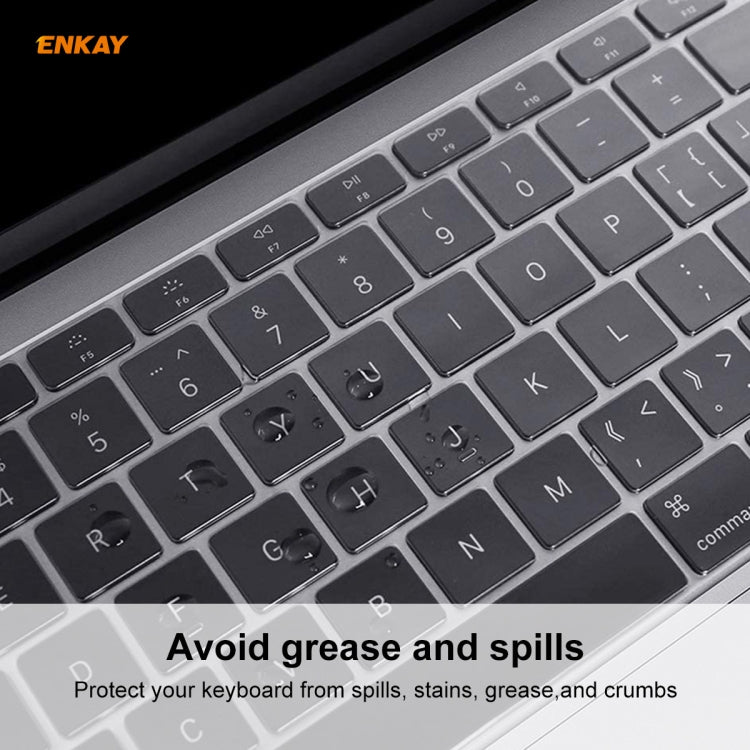 สำหรับ MacBook Air 13.3 นิ้ว A1932 2018 ENKAY Hat-prince เวอร์ชั่นอเมริกาของโน้ตบุ๊คฝาครอบป้องกันแป้นพิมพ์ TPU บางเฉียบ