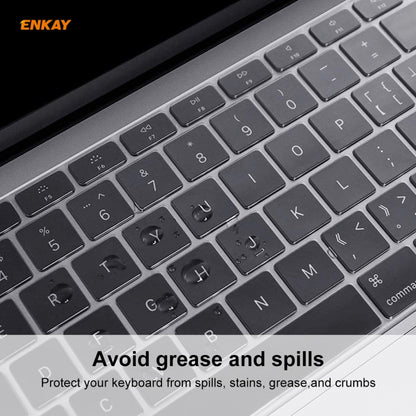 สำหรับ MacBook Air 13.3 นิ้ว A1932 2018 ENKAY Hat-prince เวอร์ชั่นอเมริกาของโน้ตบุ๊คฝาครอบป้องกันแป้นพิมพ์ TPU บางเฉียบ