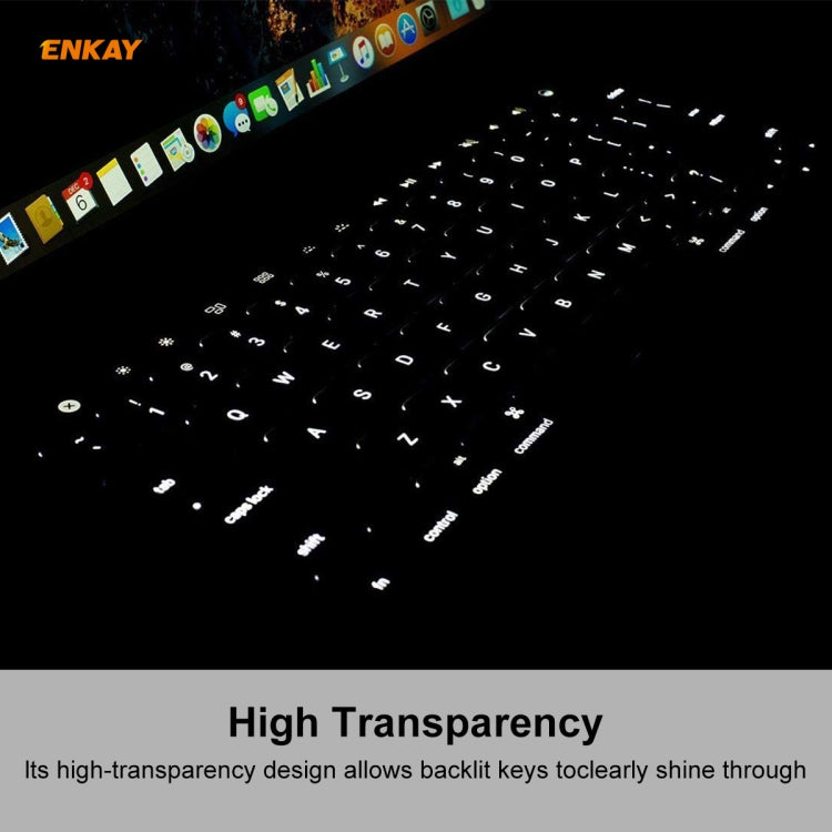 สำหรับ MacBook Air 13.3 นิ้ว A1932 2018 ENKAY Hat-prince เวอร์ชั่นอเมริกาของโน้ตบุ๊คฝาครอบป้องกันแป้นพิมพ์ TPU บางเฉียบ