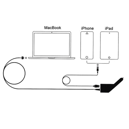 60W 16.5V 3.65A 5 Pin T Style MagSafe 2 ที่ชาร์จไฟในรถพร้อม 1 พอร์ต USB สำหรับ Apple Macbook A1465 / A1502 / A1435 / MD212 / MD2123 / MD662 ความยาว: 1.7 ม.