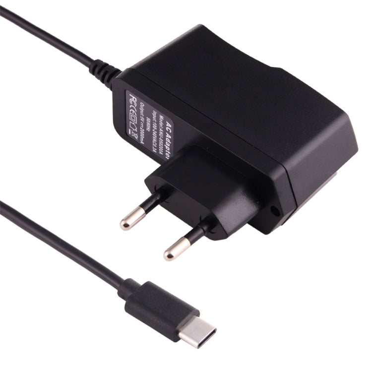 เครื่องชาร์จพอร์ต USB-C / Type-C 5V 2A สำหรับ Macbook, Google, LG, Huawei, Nokia, Microsoft, Xiaomi, OnePlus, Letv, Meizu, สมาร์ทโฟนหรือแท็บเล็ตอื่น ๆ, EU Plug, UK Plug, AU Plug
