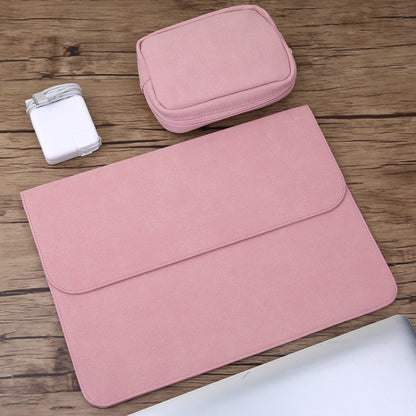กระเป๋าด้านในแล็ปท็อปหนังเคลือบแนวนอน 2 ใน 1 + กระเป๋า Power สำหรับ MacBook 12 นิ้ว A1534 (2015 - 2017), MacBook 12 inch A1534 (2015 - 2017)