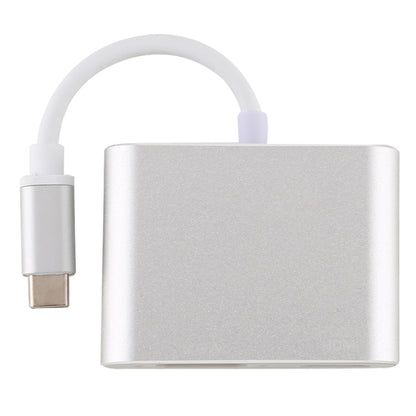 อะแดปเตอร์มัลติฟังก์ชั่นอินเทอร์เฟซ USB / Type-C 4 in 1 ถึง 4K HDMI + VGA + USB 3.0