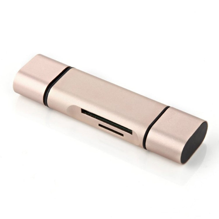 3 in 1 Type-c และ Micro USB และ USB 2.0 3 พอร์ตเครื่องอ่านการ์ด SD / TF สำหรับสมาร์ทโฟน / พีซีที่เปิดใช้งาน OTG