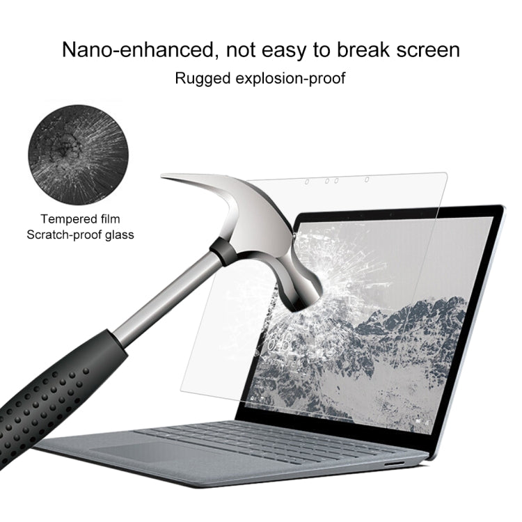 ฟิล์มกระจกนิรภัยแบบเต็มหน้าจอความแข็ง 0.4 มม. 9H สำหรับแล็ปท็อป Microsoft Surface 13.5 นิ้ว, For Surface Laptop 13.5 inch