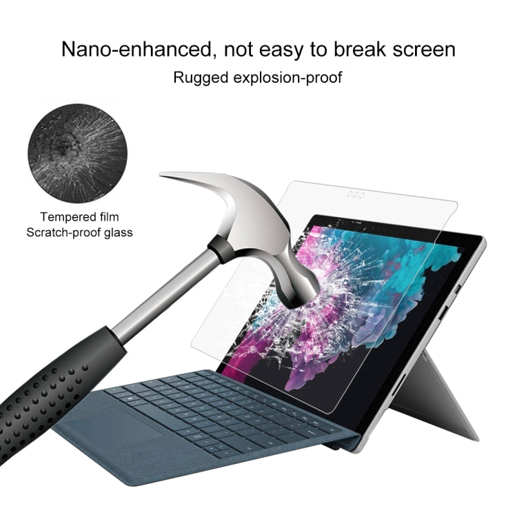 ฟิล์มกระจกนิรภัยแบบเต็มหน้าจอความแข็ง 0.4 มม. 9H สำหรับ Microsoft Surface Pro 6 12.3 นิ้ว, For Surface Pro 6 12.3 inch