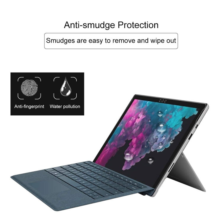 ฟิล์มกระจกนิรภัยแบบเต็มหน้าจอความแข็ง 0.4 มม. 9H สำหรับ Microsoft Surface Pro 6 12.3 นิ้ว, For Surface Pro 6 12.3 inch