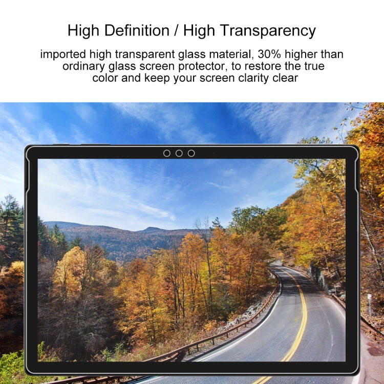 ฟิล์มกระจกนิรภัยแบบเต็มหน้าจอความแข็ง 0.4 มม. 9H สำหรับ Microsoft Surface Pro 6 12.3 นิ้ว, For Surface Pro 6 12.3 inch