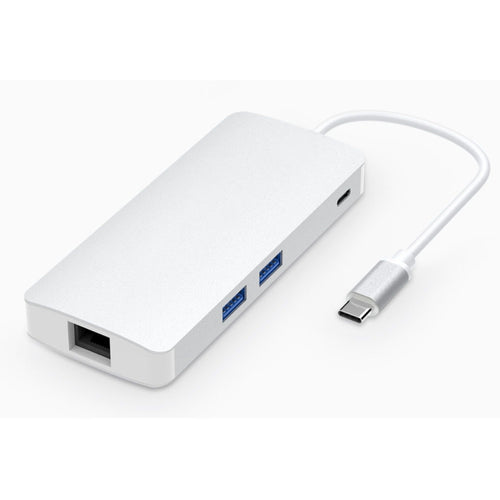8 ใน 1 ฮับ Type-C HUB + USB-C / Type-C เป็น USB-C / Type-C และ HDMI และ SD และ TF และ 2 USB และ VGA และอะแดปเตอร์ Rj45