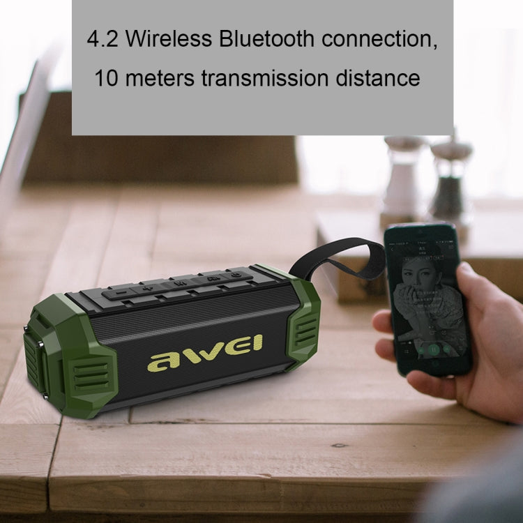 awei Y280 IPX4 ลำโพงบลูทูธ Power Bank พร้อมเบสที่เพิ่มขึ้น, ไมโครโฟนในตัว, รองรับ FM / USB / TF Card / AUX, Y280