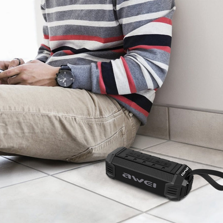 awei Y280 IPX4 ลำโพงบลูทูธ Power Bank พร้อมเบสที่เพิ่มขึ้น, ไมโครโฟนในตัว, รองรับ FM / USB / TF Card / AUX, Y280