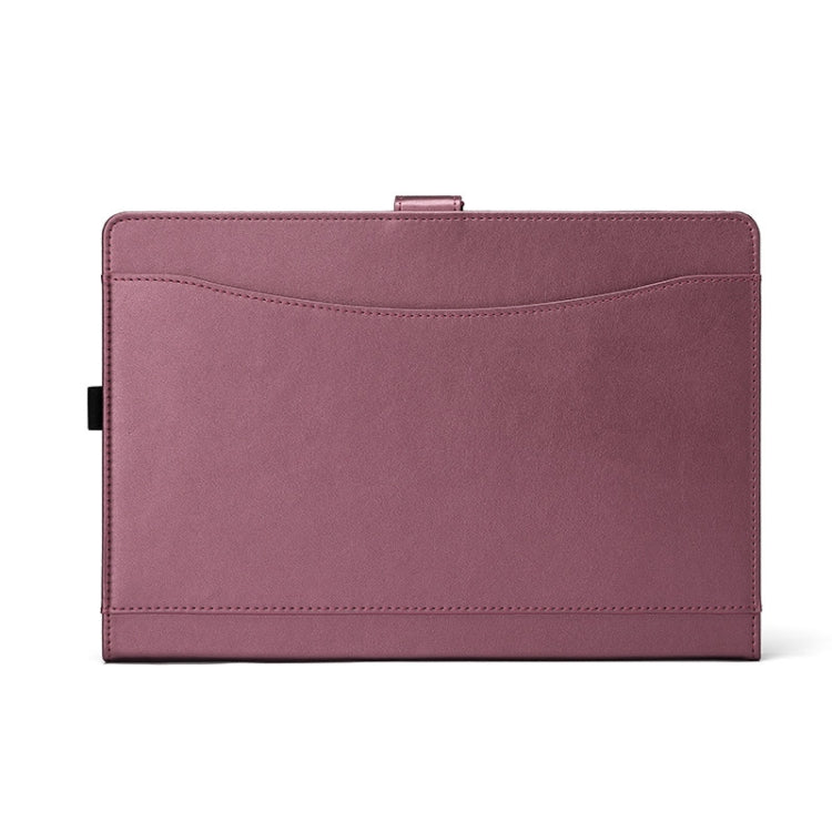 สำหรับ Microsoft Surface Pro 7/7+ ไมโครไฟเบอร์ Lambskin Texture ซองหนังพลิกแนวนอนแม่เหล็กพร้อมช่องใส่ปากกาและที่วาง