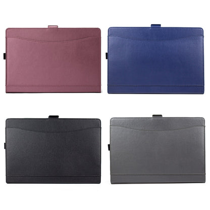 สำหรับ Microsoft Surface Pro 7/7+ ไมโครไฟเบอร์ Lambskin Texture ซองหนังพลิกแนวนอนแม่เหล็กพร้อมช่องใส่ปากกาและที่วาง