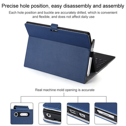 สำหรับ Microsoft Surface Pro 7/7+ ไมโครไฟเบอร์ Lambskin Texture ซองหนังพลิกแนวนอนแม่เหล็กพร้อมช่องใส่ปากกาและที่วาง