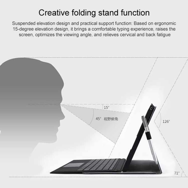 สำหรับ Microsoft Surface Pro 7/7+ ไมโครไฟเบอร์ Lambskin Texture ซองหนังพลิกแนวนอนแม่เหล็กพร้อมช่องใส่ปากกาและที่วาง