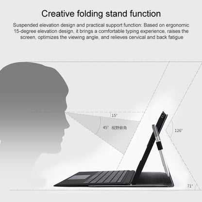 สำหรับ Microsoft Surface Pro 7/7+ ไมโครไฟเบอร์ Lambskin Texture ซองหนังพลิกแนวนอนแม่เหล็กพร้อมช่องใส่ปากกาและที่วาง