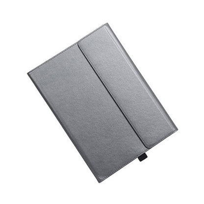 สำหรับ Microsoft Surface Pro 7/7+ ไมโครไฟเบอร์ Lambskin Texture ซองหนังพลิกแนวนอนแม่เหล็กพร้อมช่องใส่ปากกาและที่วาง, Case
