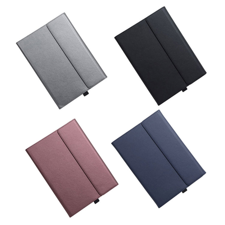 สำหรับ Microsoft Surface Pro 7/7+ ไมโครไฟเบอร์ Lambskin Texture ซองหนังพลิกแนวนอนแม่เหล็กพร้อมช่องใส่ปากกาและที่วาง, Case