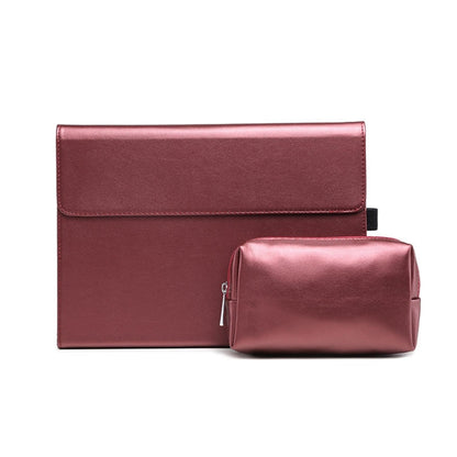 สำหรับ Microsoft Surface Pro 7/7+ ไมโครไฟเบอร์ Lambskin Texture ซองหนังพลิกแนวนอนแม่เหล็ก + กระเป๋าจ่ายไฟพร้อมช่องเสียบปากกาและที่วาง, Case + Power Supply Bag