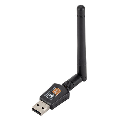 600Mbps 2.4GHz + 5Hz อะแดปเตอร์ USB WIFI แบบ Dual Band AC พร้อมเสาอากาศ
