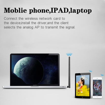 600Mbps 2.4GHz + 5Hz อะแดปเตอร์ USB WIFI แบบ Dual Band AC พร้อมเสาอากาศ