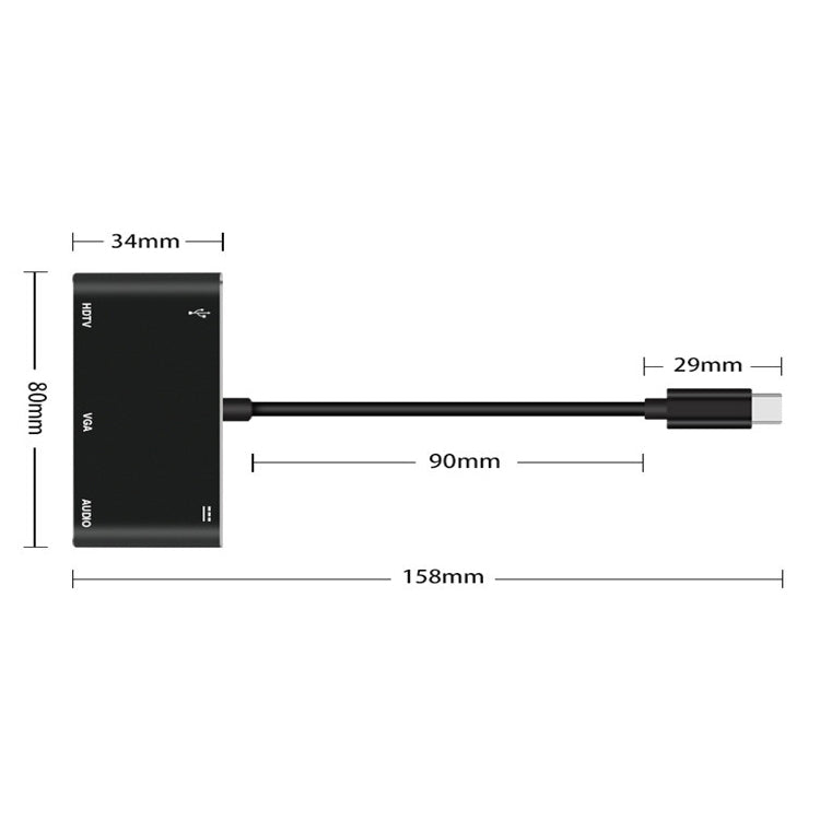 ตัวแปลง USB-C / Type-C เป็น HDMI /VGA /USB 3.0 /PD